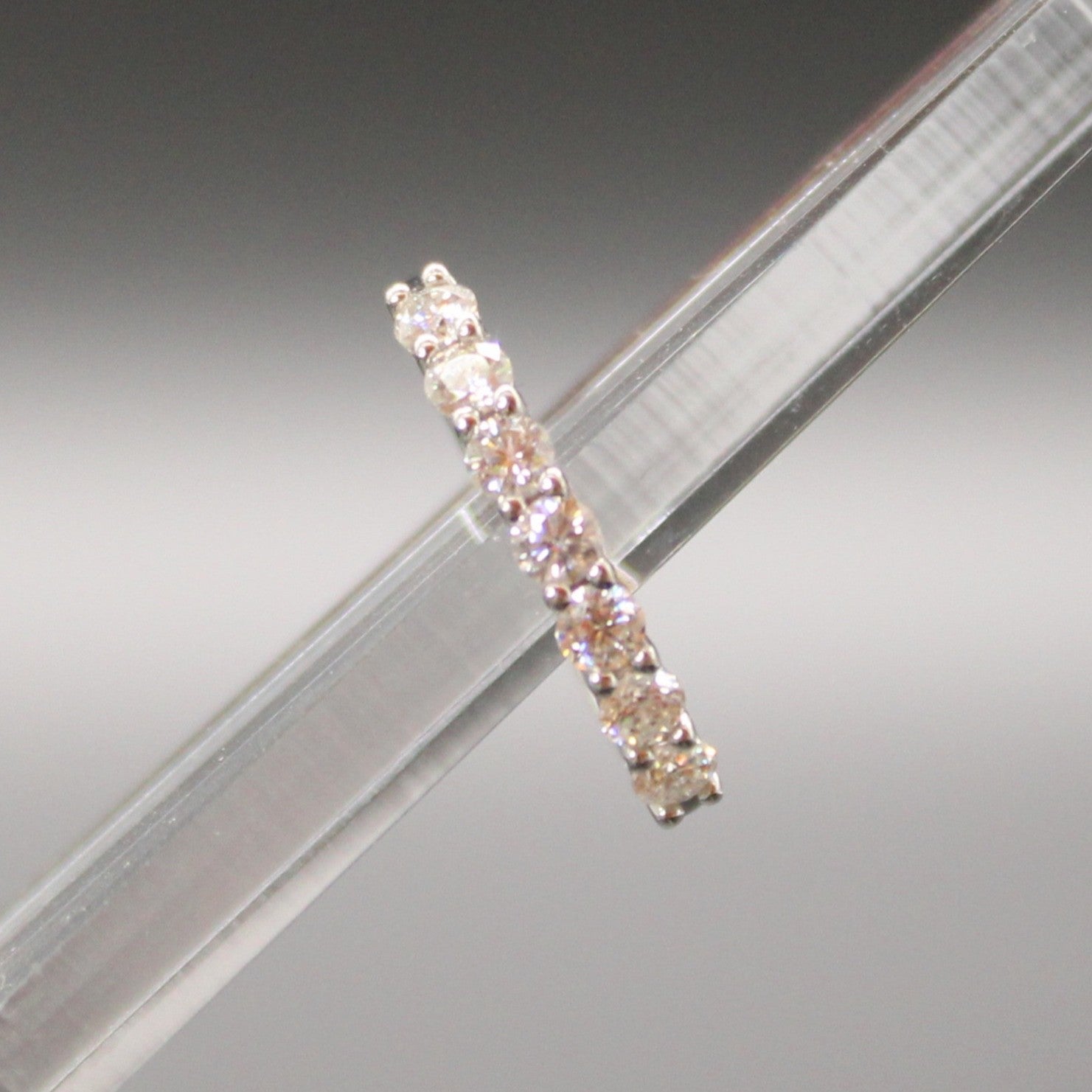 2.5mm Seven Stone Moissanite Sterling Silver Ring